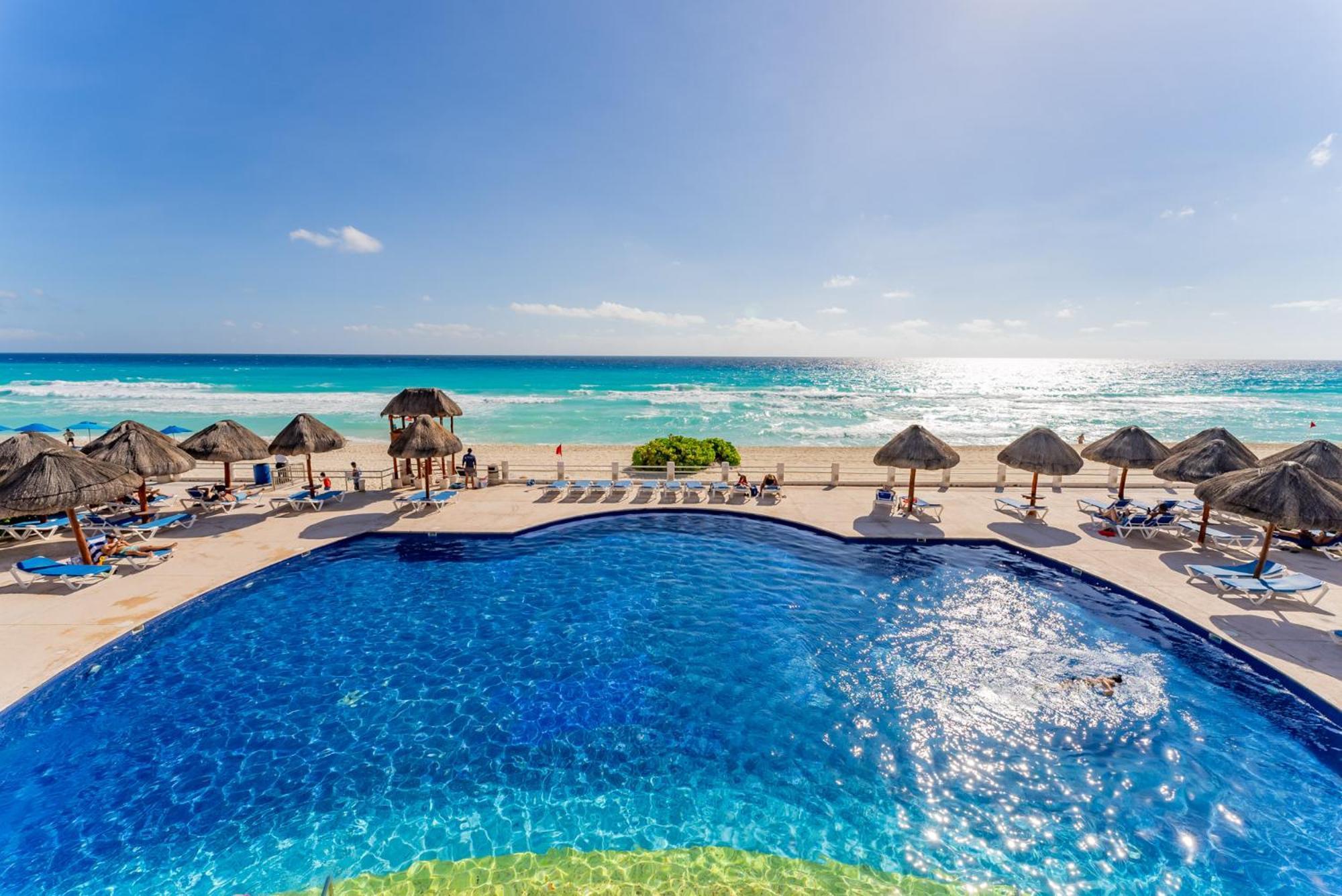 Amazing Caribbean Ocean View At Villas Marlin In Cancún Exterior foto