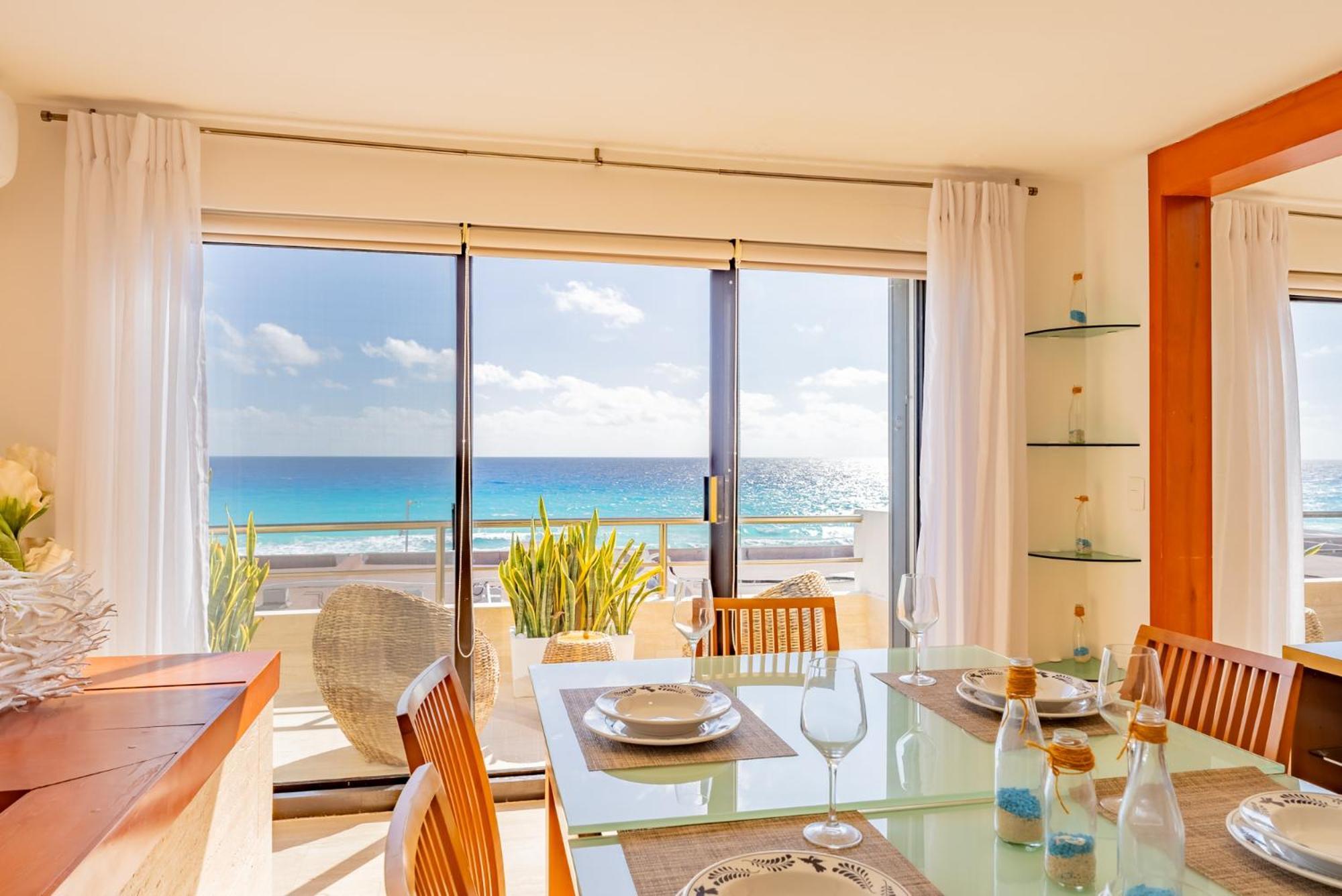 Amazing Caribbean Ocean View At Villas Marlin In Cancún Exterior foto